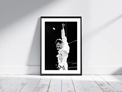 Freddie Mercury (Queen) - B&W  Photo - Poster Print - Wall Art - A5 A4 A3 #128 • £2.75