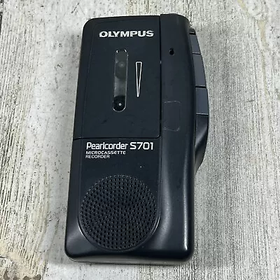 Olympus Pearlcorder S701 Micro Cassette Recorder Black - Tested • $24.99