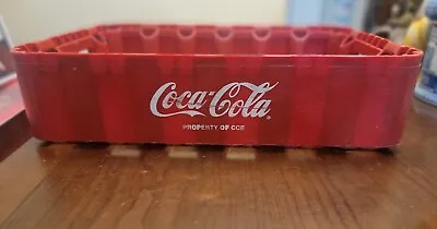 Vintage Coca Cola Hard Plastic Crate All Red With White Graphics 18.5x12.5x4.5 • $15