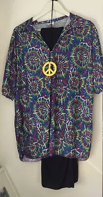 HIPPIE 1960’s N 1970’s LOVE CHILD ADULT GROOVY PEACE COSTUME Fits Most • $19