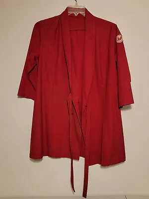 1960's A & P Supermarket Grocery Store Red Uniform Smock • $50