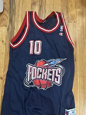 Vintage NBA Houston Rockets Jersey Champion Sz 44 (M) Sam Cassell #10 • $55