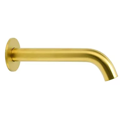 Brushed Gold Round Wall Mounted Bath Spout Bathtub Vanity Faucet Outlet Tap • $80.50