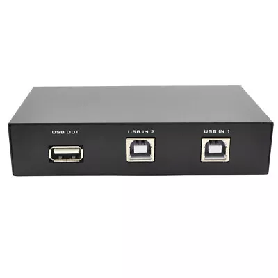 $22.99 • Buy 2 Port USB 2.0 Manual Printer Scanner Sharing Switch Hub 2 PC To 1 Splitter Box