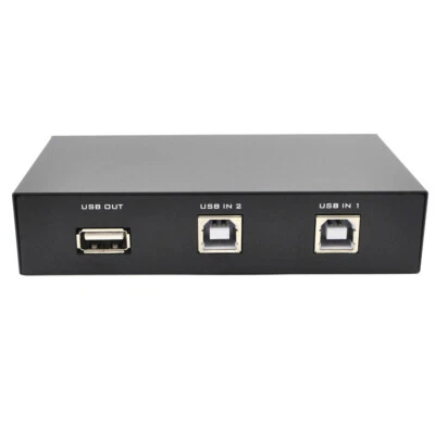 $22.99 • Buy 2 Port USB 2.0 Manual Printer Scanner Sharing Switch Hub 2 PC To 1 Splitter Box