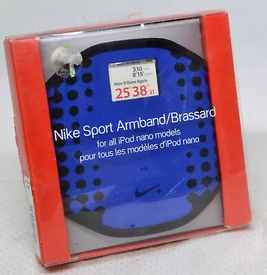 Nike Sport Armband Brassard For ALL Apple IPod Nano Models Blue Black NOS • $9.95