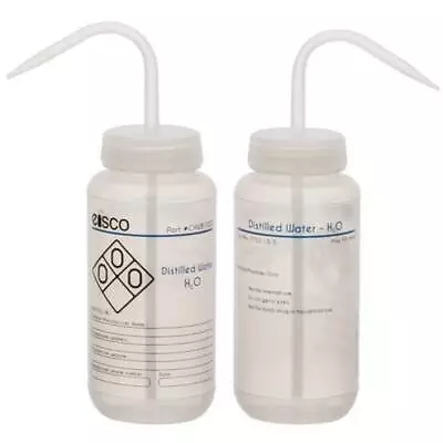 LDPE 2-Color Distilled Water Wash Bottle 500mL (16oz) • $9.95