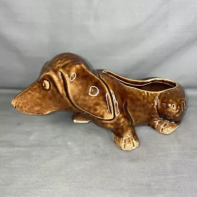 Vintage Ceramic Daschund Dog Planter 8  Gardening • $15