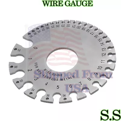 Wire & Sheet Metal Gage Gauge Stainless Steel For Non Ferrous Metal WG-001 • $8.50