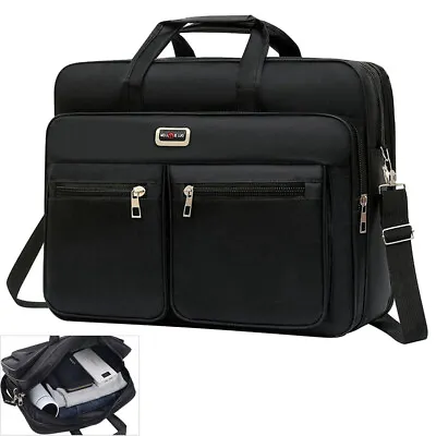 15-18 Inch Briefcase​ Business Work Laptop Bag Computer Bag Cover Case Carry Bag • £11.99