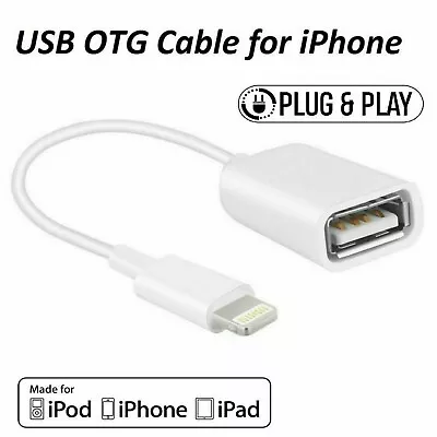 Iphone OTG 8 Pin Male To USB 3.0  Female OTG Adapter  Cable For Iphone Ipad Air • £6.99