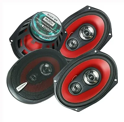 4x Audiobank AB-6970 II 6x9  1400 Watt Max 3-Way Car Coaxial Speakers (2 Pairs) • $62.99