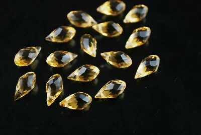£2.82 • Buy 20Pcs Faceted Glass Teardrop Pendant Finding Jewelry Making Loose Beads 6x12mm