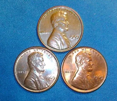 1969 P D & S Lincoln Cent Free Shipping To US • $1.80