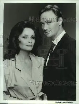 1986 Press Photo Kate O'Mara & Christopher Cazenove In ABC's  Dynasty.  • £18.99