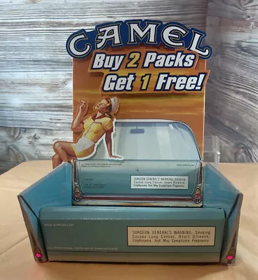 VTG Camel Cigarette Light Up Store Display Tobacco ADVERTISE Car Cardboard WORKS • $85.99