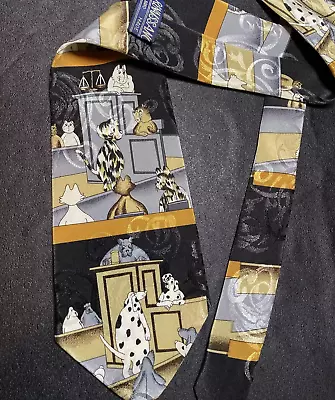 Fun Men's Tie For Lawyer - Cats & Dogs In Courtroom *FREE SHIPPING* • $19.50