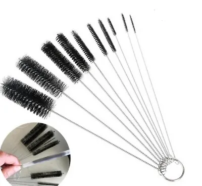 $7.40 • Buy 10Pcs Nylon Straw Cleaners Cleaning Brush Drinking Pipe Cleaners Stainless Steel