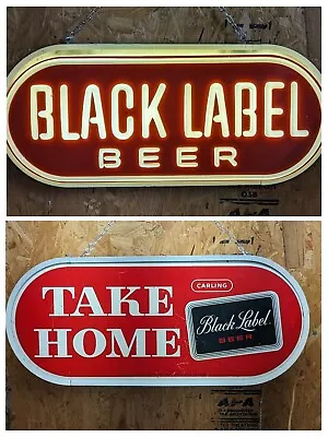 Vintage  Rare Carling Black Label Beer Lighted  Sign Breweriana   • $299.99