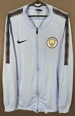 Men's Fc Manchester City 2018/2019 Football Soccer Shirt Jacket Training Size L • $47.99