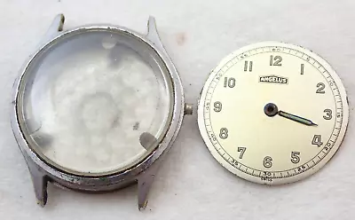 Vintage Mens Swiss Oversized Angelus Wristwatch Watch Case & Dial Parts • $10.50
