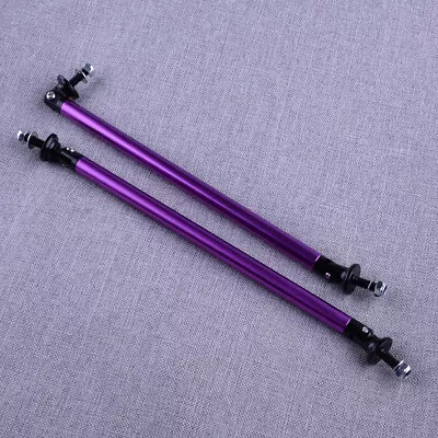 2Pcs Purple Universal Bumper Lip Splitter Strut Rod Tie Support Bars Adjust 20cm • $15.71