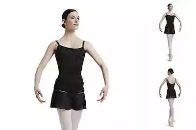 £15 • Buy Black Mirella Lattice Trim Bust Camisole Wide Strap Leotard -Size Large M4014LM