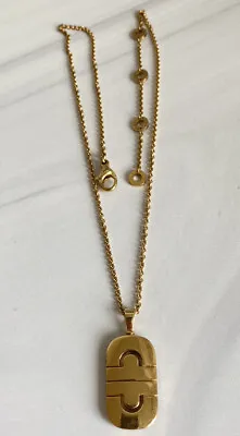 $3500 • Buy Bvlgari Bulgari 18K Authentic Yellow Gold Necklace Parentesi 