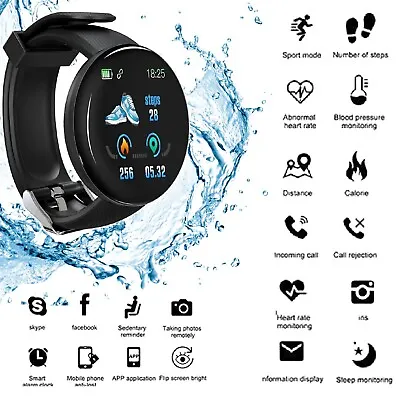 $19.99 • Buy Smart Watch For Men Women Waterproof Smartwatch Bluetooth Sports Fitness Tracker
