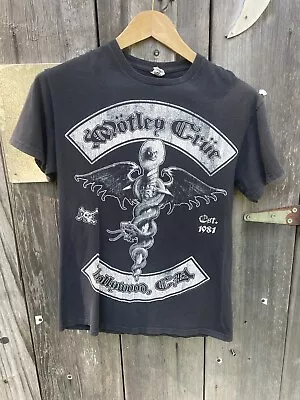 VINTAGE Motley Crue Shirt Mens Medium Black Hollywood Rock Y2K • $5