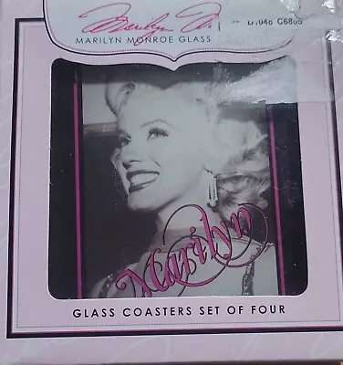 Marilyn Monroe Glass Coasters Set Of 4 New In Box. Collectible Photo Coasters. • $1.99