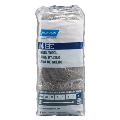 Norton 4 Grade Extra Coarse Steel Wool Pad 12 Pk • $7.99