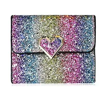 Multicolor Metal Sequins Small Wallet PU Leather Patchwork Hasp Mini Wallet F... • $20.83