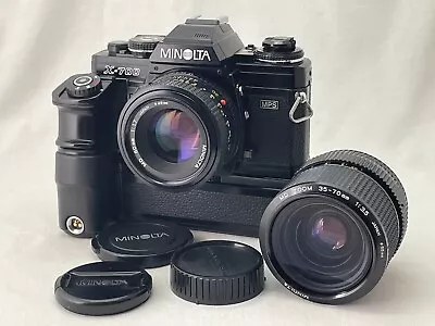 [N.Mint] MINOLTA X-700 35mm SLR + MD 50mm F1.7 MD ZOOM 35-70 F3.5 M-Drive #426 • $294.90