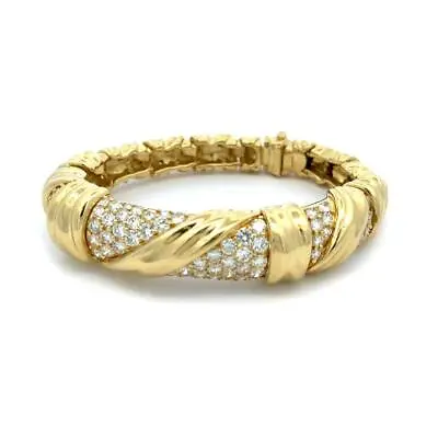 $15787.20 • Buy Jose Hess Diamond 18k Yellow Gold Graduated Section Link Bracelet