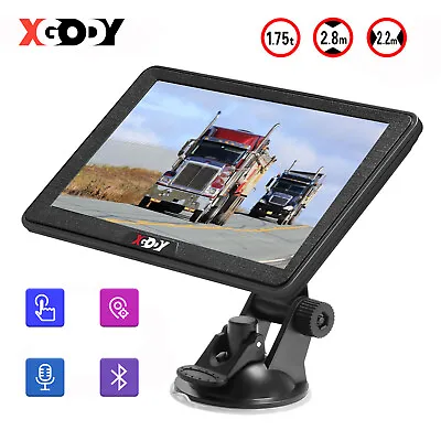 XGODY Touchscreen 7'' Vehicle BT GPS SAT NAV HGV LGV Lorry Lane Assist MP3 Playe • £56.99