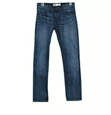 Levi's Jeans 511 Straight Leg Classic 5-Pocket Slim Dark Wash Boy's Size 18 Reg • £21.66