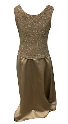 Patra Gold Mother Of The Bride Groom Formal Womens Dress Size 12 • $49.99