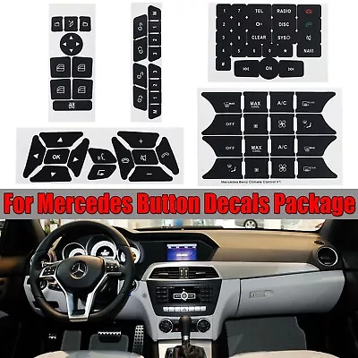 For Mercedes Benz Car A/C Door Radio Button Window Steering Repair Sticker Set • $9.09