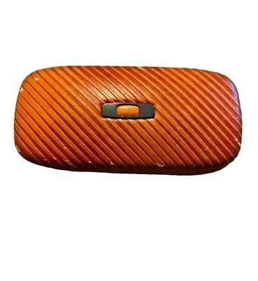 Oakley Fire Orange Square Hard Case Limited RARE Collectible Clamps Shut Nice! • $45