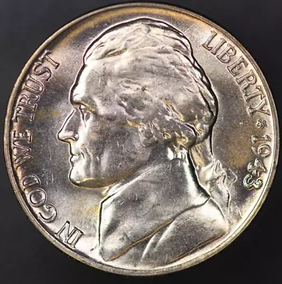 1943 D Jefferson Nickel *super Gem* Fresh From A Collection-lot 7193 • $45.97