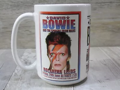 $12 • Buy David Bowie As Ziggy Stardust 15oz Ceramic Concert Poster Mug