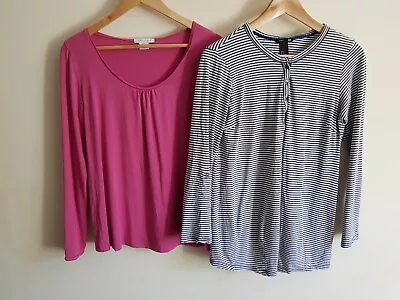 H&M Mama Size M And Mamas&Papas Maternity Size 12-14 Long Sleeve Top Bundle • £7.50