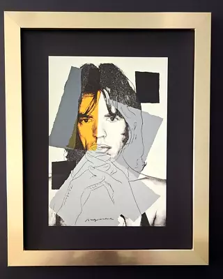 Andy Warhol + Signed 1984  Mick Jagger  Print Mounted & Framed + Buy It Now! • $149