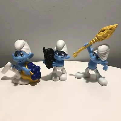 Smurf Figures Greedy Brainy Clumsy Mcdonalds 2011 • $1.01