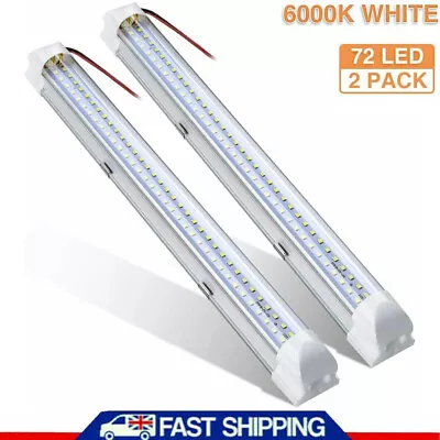 2x 72 LED 12V Car Interior Strip Lights Bar Light Tube Car Van Caravan Boat Bus • £8.54