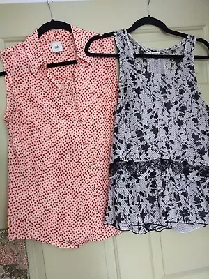 Lot Of 2 Cabi Tops # 3982 And  #5907 Sleeveless Blouse Size SMALL EXC • $36