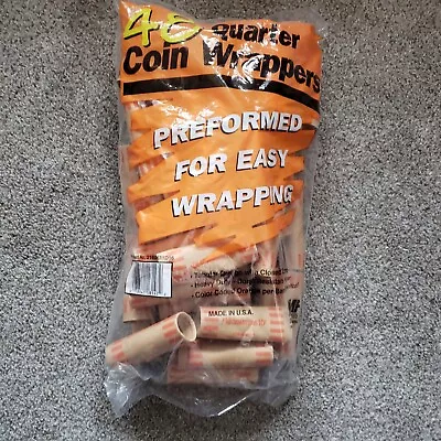 48 Preformed Coin Wrappers Tubes For Quarters • $6