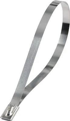 EXHAUST HEAT STAINLESS STEEL CABLE TIES WRAP STRONG WIDE METAL ZIP Manifolds • £1.75