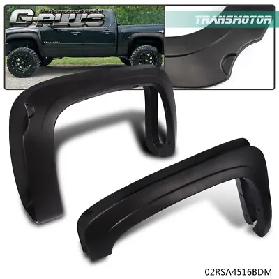 Fit For 07-13 Chevy Silverado 1500 Fender Flares Crew Cab 5.8' Bed Black Set 4pc • $69.80